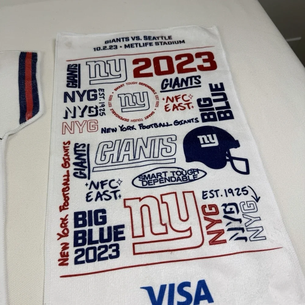 New York Giants Rally Towel Ceremony Wash Lot of 6 Game Strahan Stadium Retired